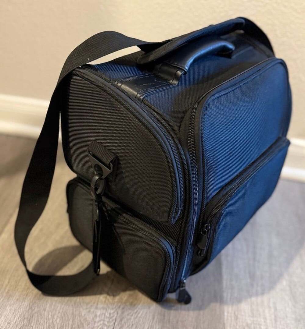 Hk3603 Soft Sided Professional Travel Makeup Case, Nylon Black